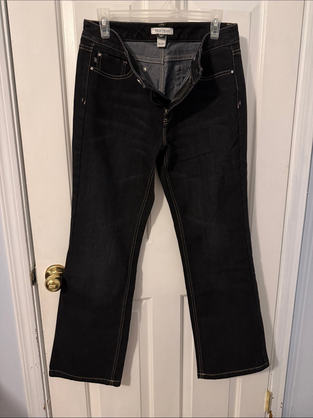 White House Black Market Black Flare Wide Leg Jeans